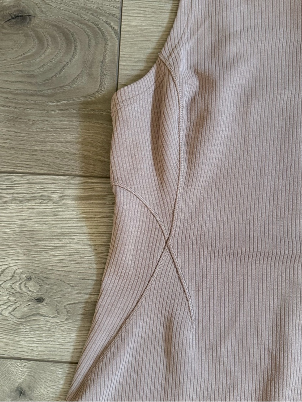 LULULEMON Ribbed Softstreme Slim-Fit Tank Dress Taupestatic Size 8 - Picture 6 of 10